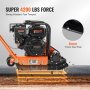 Plate Compactor, 6.5 HP 196CC Gas Engine